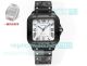 THB Factory Swiss Copy Cartier Santos de Cartier Black 39.8 Men's Watch (7)_th.jpg